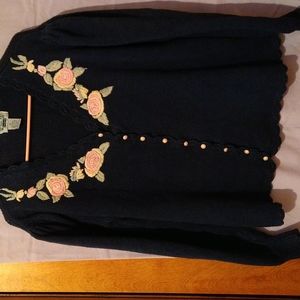 Knitted sweater V-neck, Large